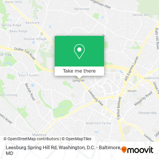 Mapa de Leesburg Spring Hill Rd