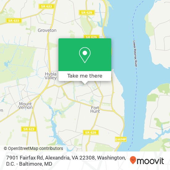 Mapa de 7901 Fairfax Rd, Alexandria, VA 22308