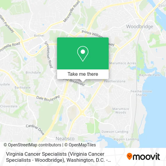 Virginia Cancer Specialists map