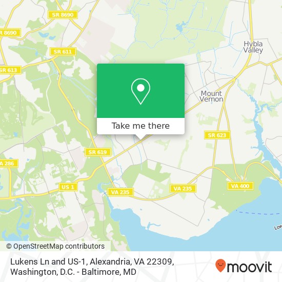 Mapa de Lukens Ln and US-1, Alexandria, VA 22309