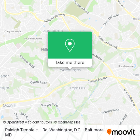 Raleigh Temple Hill Rd map