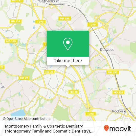 Mapa de Montgomery Family & Cosmetic Dentistry (Montgomery Family and Cosmetic Dentistry), 15245 Shady Grove Rd