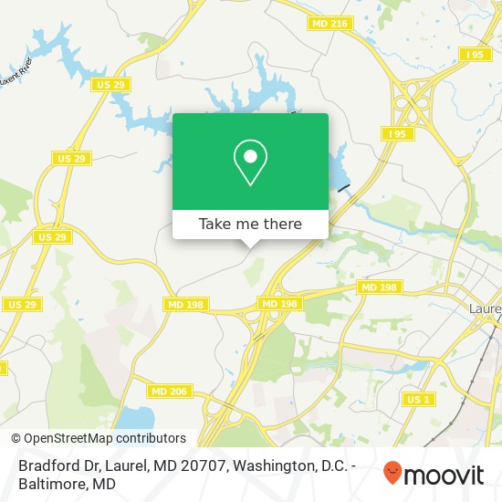 Bradford Dr, Laurel, MD 20707 map