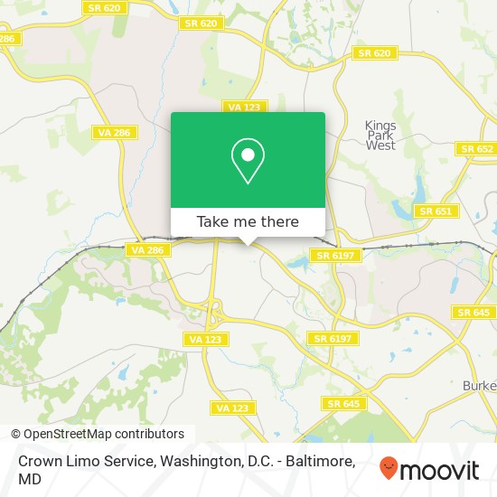 Crown Limo Service map