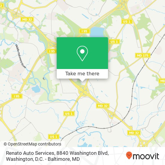 Mapa de Renato Auto Services, 8840 Washington Blvd