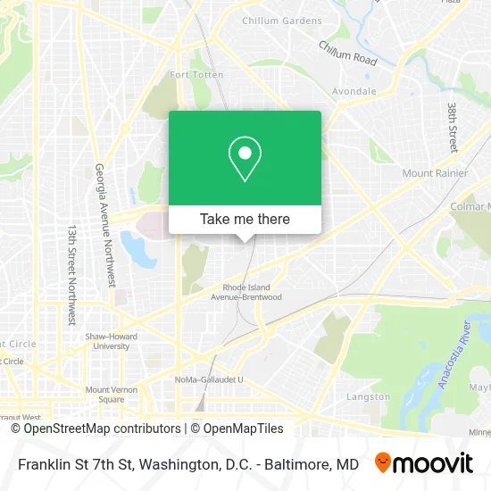 Franklin St 7th St map