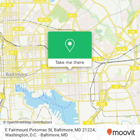 E Fairmount Potomac St, Baltimore, MD 21224 map