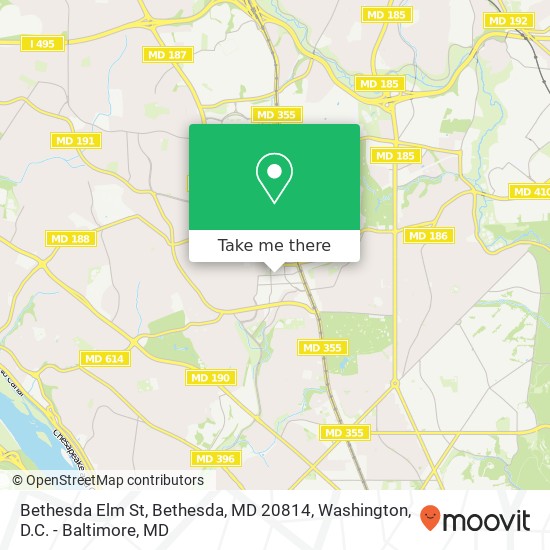 Mapa de Bethesda Elm St, Bethesda, MD 20814