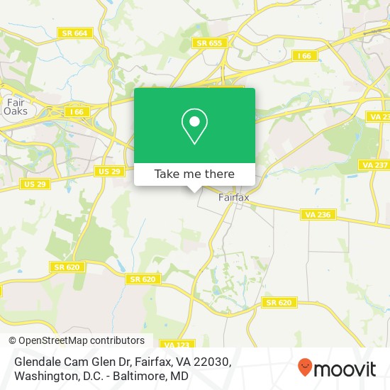 Glendale Cam Glen Dr, Fairfax, VA 22030 map