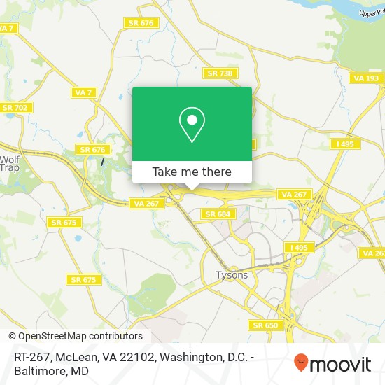 Mapa de RT-267, McLean, VA 22102