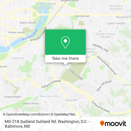 MD-218 Suitland Suitland Rd map