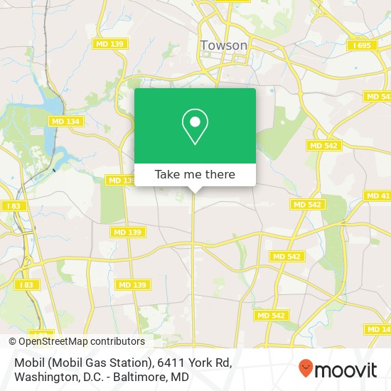 Mobil (Mobil Gas Station), 6411 York Rd map