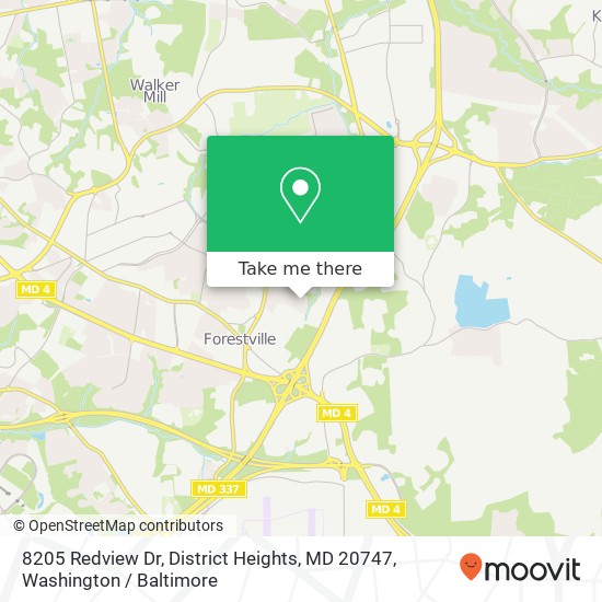 8205 Redview Dr, District Heights, MD 20747 map