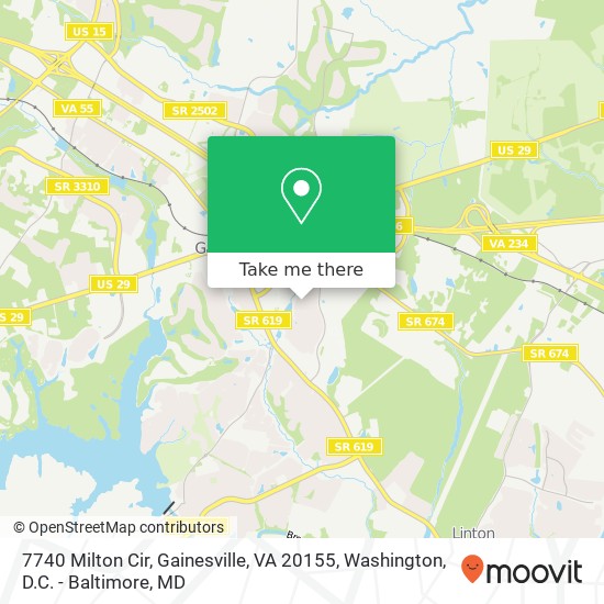 7740 Milton Cir, Gainesville, VA 20155 map