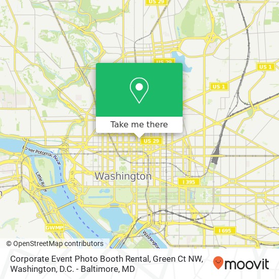 Mapa de Corporate Event Photo Booth Rental, Green Ct NW