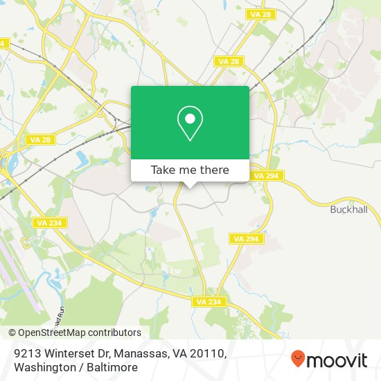 9213 Winterset Dr, Manassas, VA 20110 map