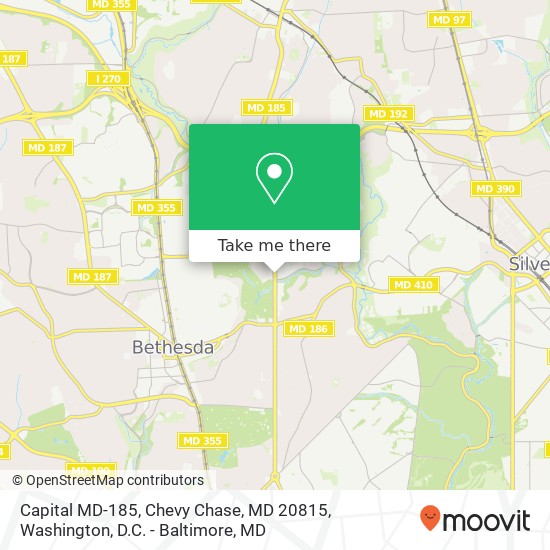 Capital MD-185, Chevy Chase, MD 20815 map