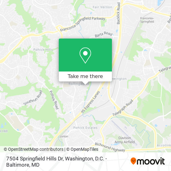 Mapa de 7504 Springfield Hills Dr