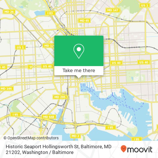 Mapa de Historic Seaport Hollingsworth St, Baltimore, MD 21202