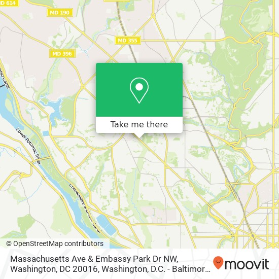 Mapa de Massachusetts Ave & Embassy Park Dr NW, Washington, DC 20016