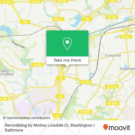 Remodeling by Molina, Loisdale Ct map