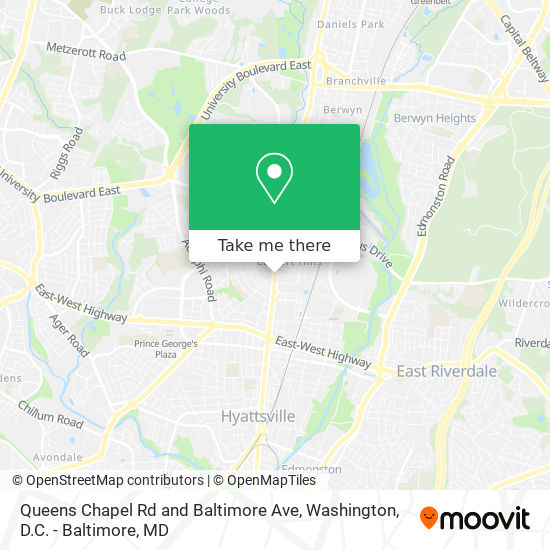 Mapa de Queens Chapel Rd and Baltimore Ave