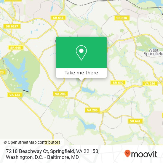 7218 Beachway Ct, Springfield, VA 22153 map