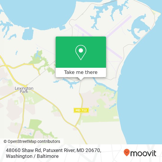 Mapa de 48060 Shaw Rd, Patuxent River, MD 20670