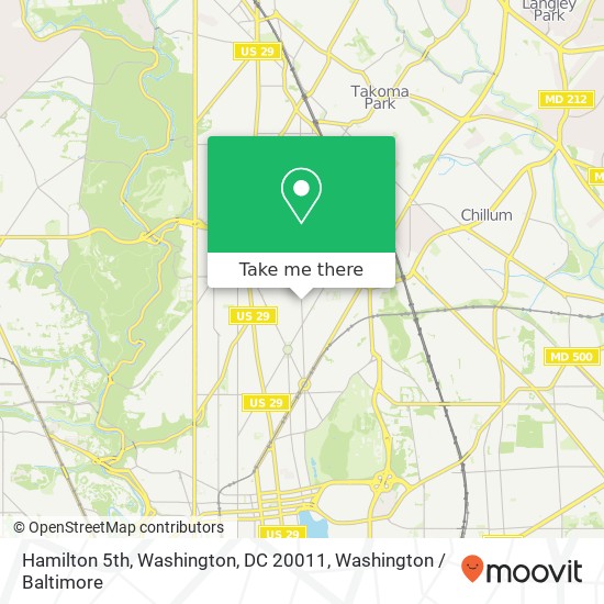 Hamilton 5th, Washington, DC 20011 map