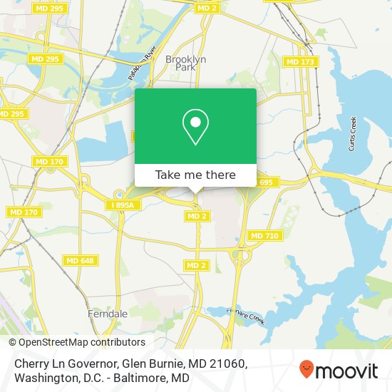 Mapa de Cherry Ln Governor, Glen Burnie, MD 21060
