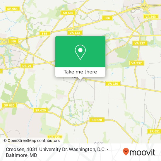 Creosen, 4031 University Dr map