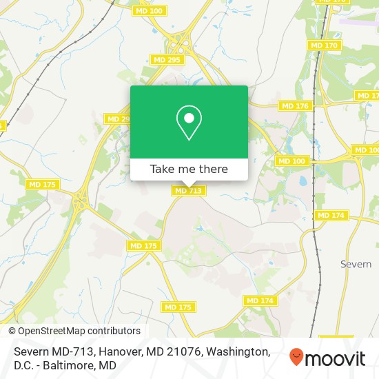 Mapa de Severn MD-713, Hanover, MD 21076