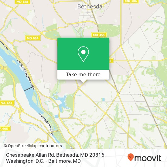 Chesapeake Allan Rd, Bethesda, MD 20816 map