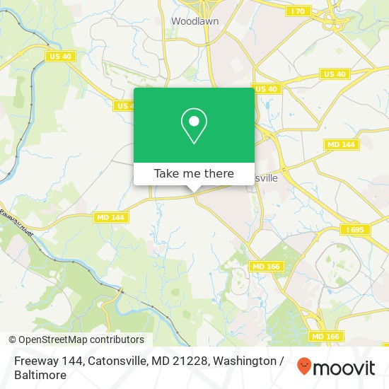 Mapa de Freeway 144, Catonsville, MD 21228