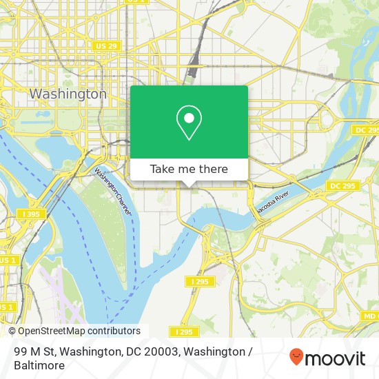 Mapa de 99 M St, Washington, DC 20003