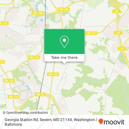 Mapa de Georgia Station Rd, Severn, MD 21144