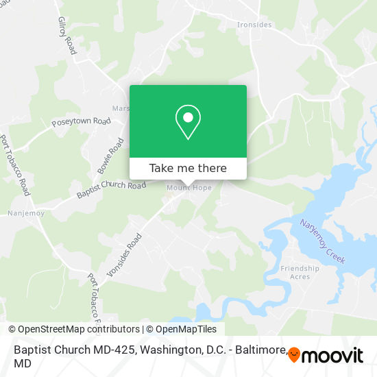 Baptist Church MD-425 map