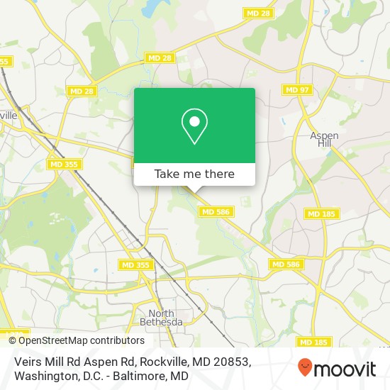 Veirs Mill Rd Aspen Rd, Rockville, MD 20853 map