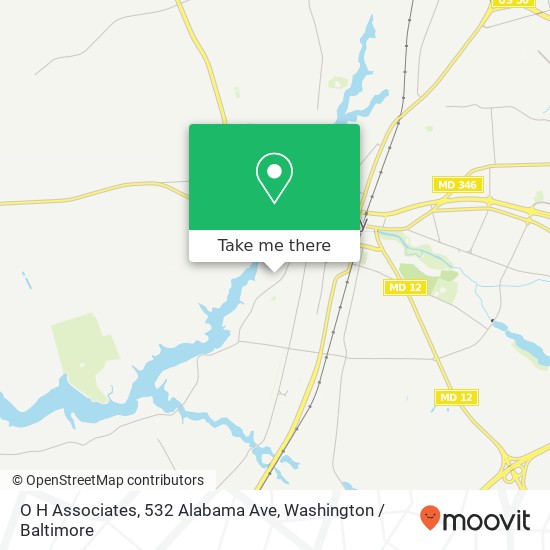 Mapa de O H Associates, 532 Alabama Ave