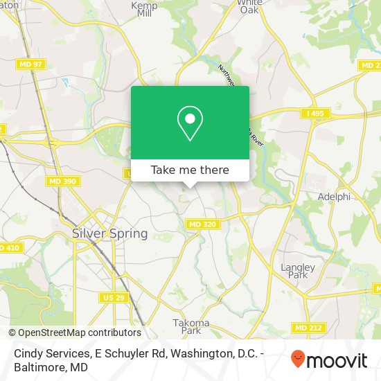 Mapa de Cindy Services, E Schuyler Rd