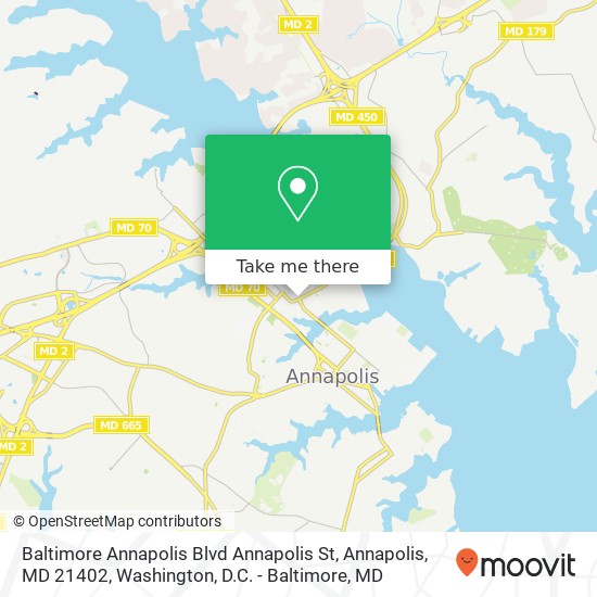 Mapa de Baltimore Annapolis Blvd Annapolis St, Annapolis, MD 21402