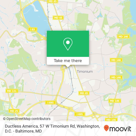 Ductless America, 57 W Timonium Rd map