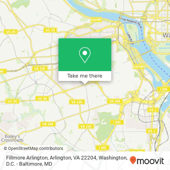 Fillmore Arlington, Arlington, VA 22204 map