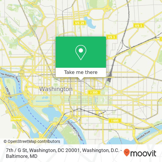 Mapa de 7th / G St, Washington, DC 20001