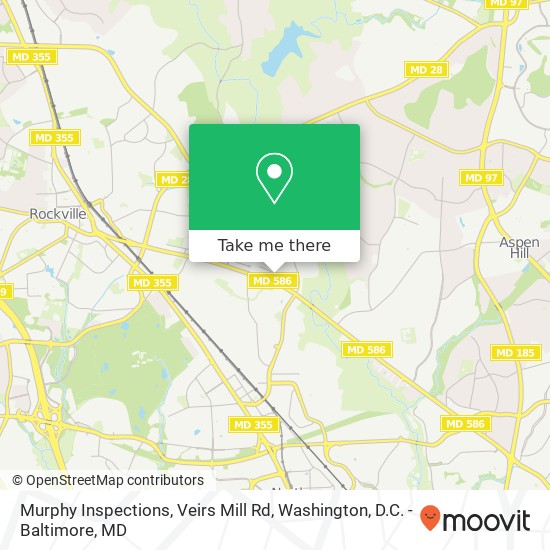 Murphy Inspections, Veirs Mill Rd map