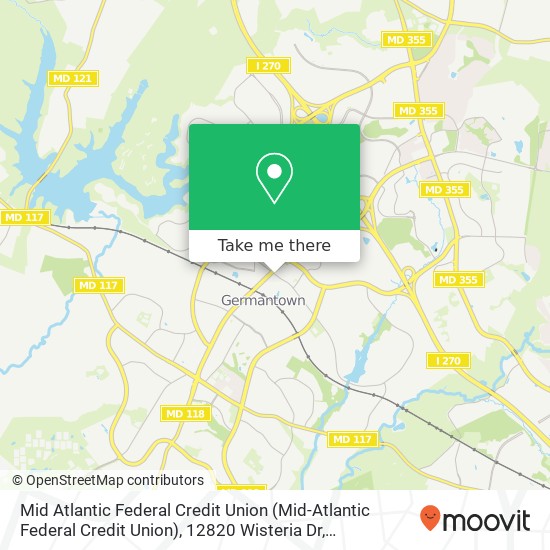 Mapa de Mid Atlantic Federal Credit Union (Mid-Atlantic Federal Credit Union), 12820 Wisteria Dr