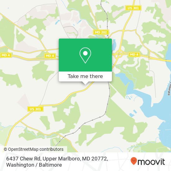 Mapa de 6437 Chew Rd, Upper Marlboro, MD 20772