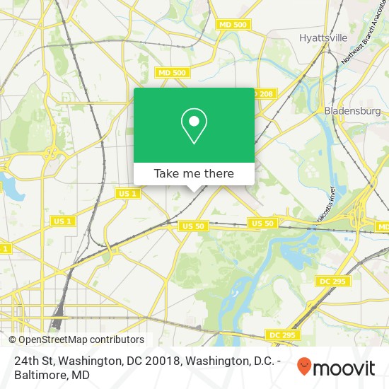24th St, Washington, DC 20018 map