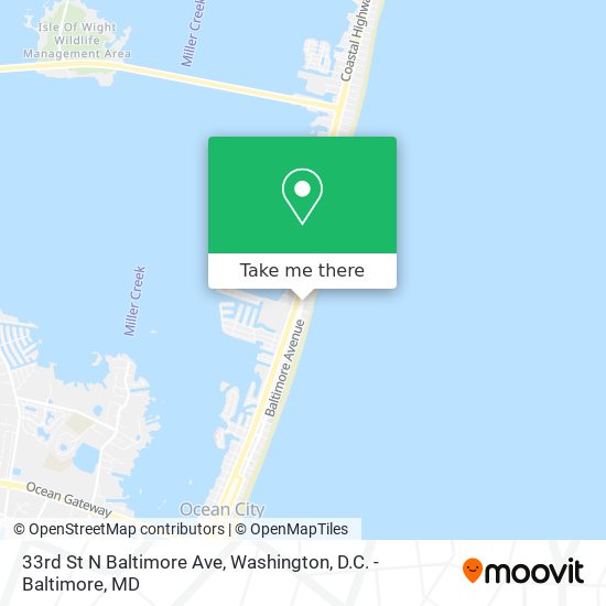 Mapa de 33rd St N Baltimore Ave