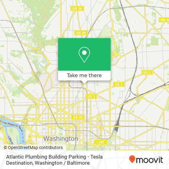 Mapa de Atlantic Plumbing Building Parking - Tesla Destination